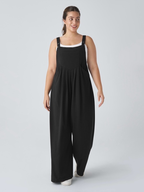 HALARA Pants - HALARA Black Wide-Leg Overall Jumpsuit